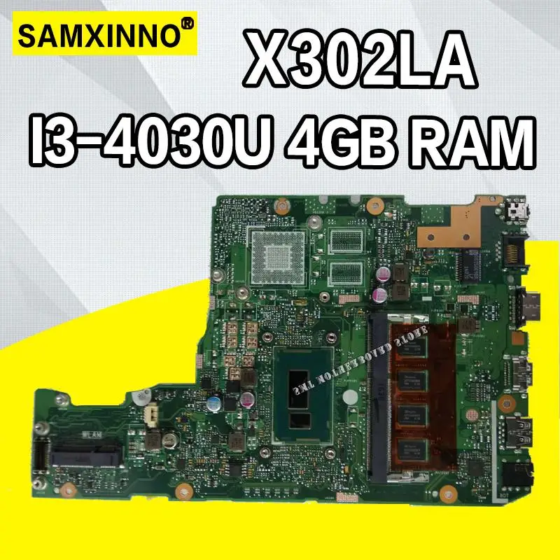 X302LA материнская плата i3 4030U 4G RAM для For Asus X302LJ X302L ноутбука Тест 100% OK|motherboard for asus|laptop