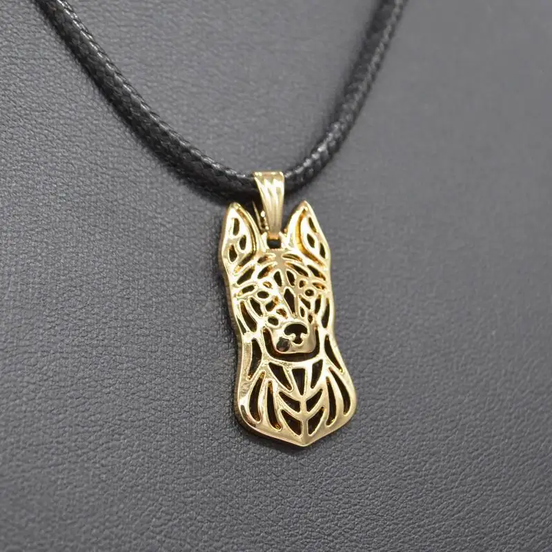  Hot Sale Rope Chain Women's Pet Dog Shaped Necklaces Hollow Out Dutch Shepherd For Lovers Drop Shipping | Украшения и