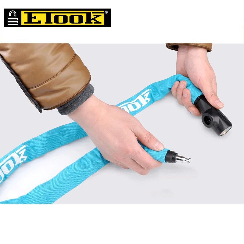 

ETOOK 4 Colors Anti-theft Bicycle Chain Lock MTB Mountain Road Bike Key Lock 1000mm Steel Anti-Drilling Cycling Accessories