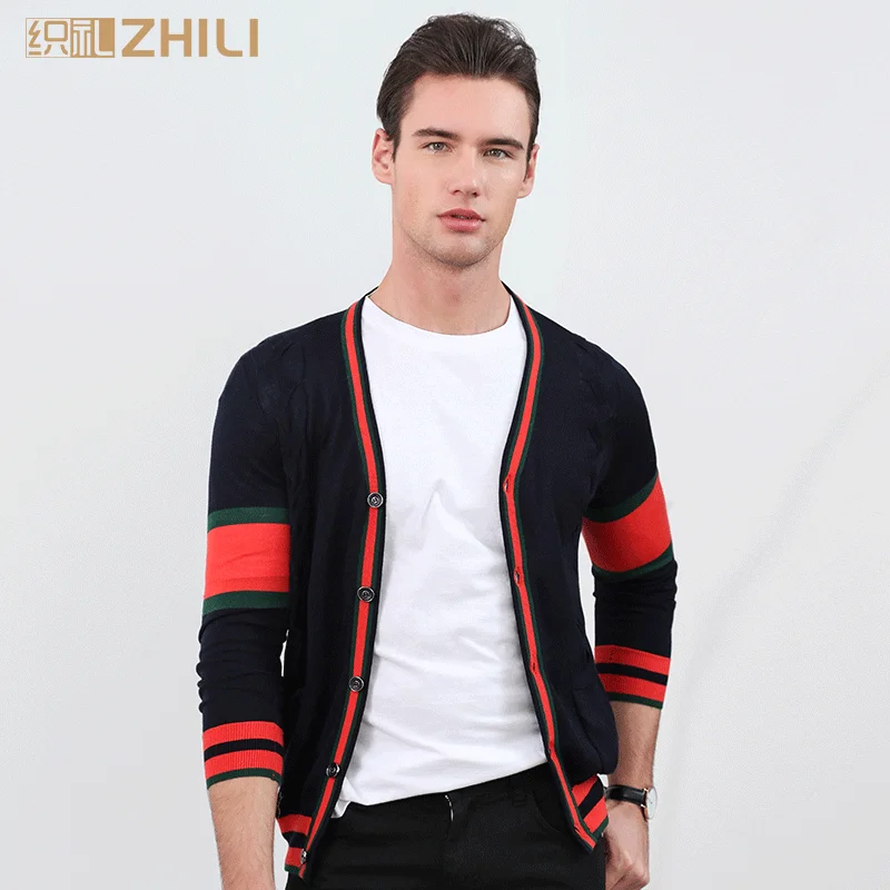 

Men's Slim Fit Cardigans V-Neck Button Down Soft Knit Sweater