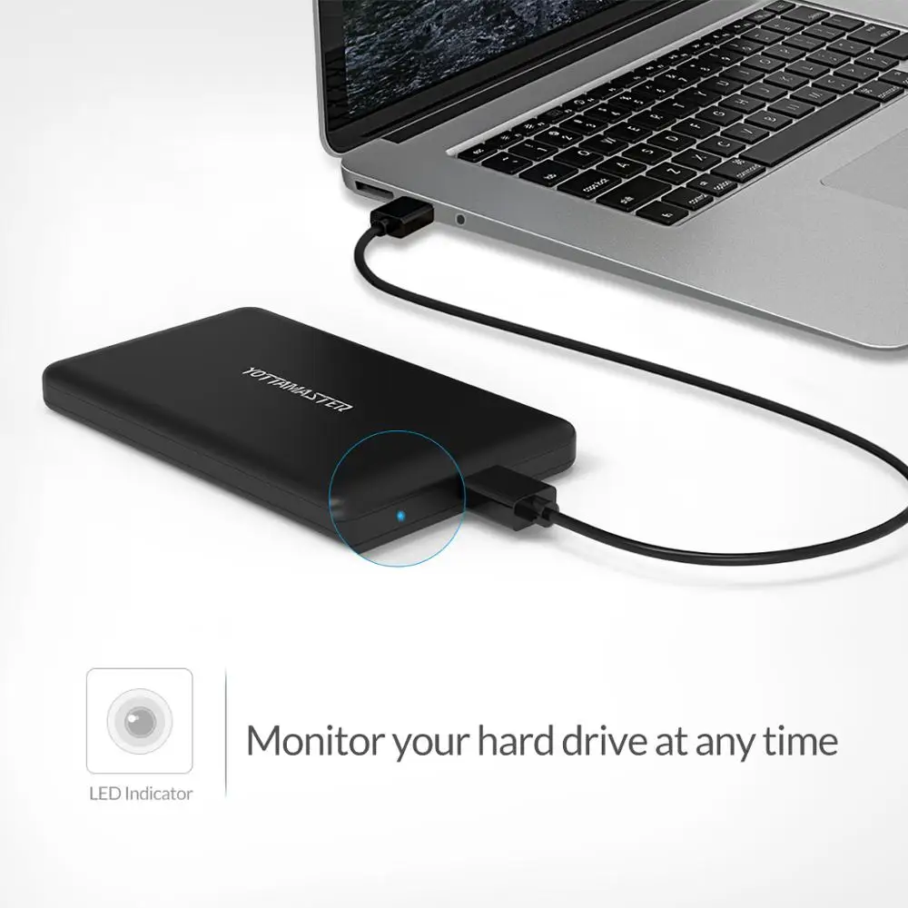 Yottamaster HDD чехол 2,5 SATA для USB 3,0 адаптер 5 Гбит/с жесткий диск Корпус для SSD диск коробка-чехол на HDD HD внешний HDD корпус