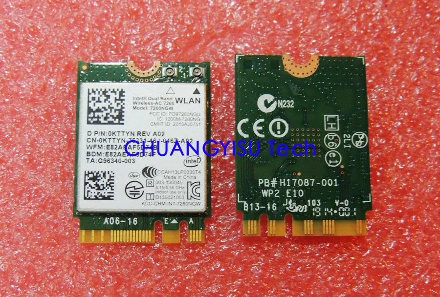 Бесплатная доставка для Intel Dual Band Wireless AC 7260 7260NGW NGFF M.2 WiFi карта KTTYN 0KTTYN|Платы