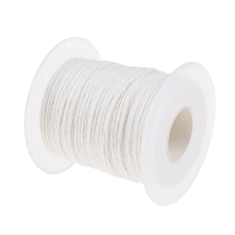 61m Cotton Braid Candle Wick Core Spool Non-smoke DIY Oil Lamps Candles Supplies 1 Pc | Дом и сад