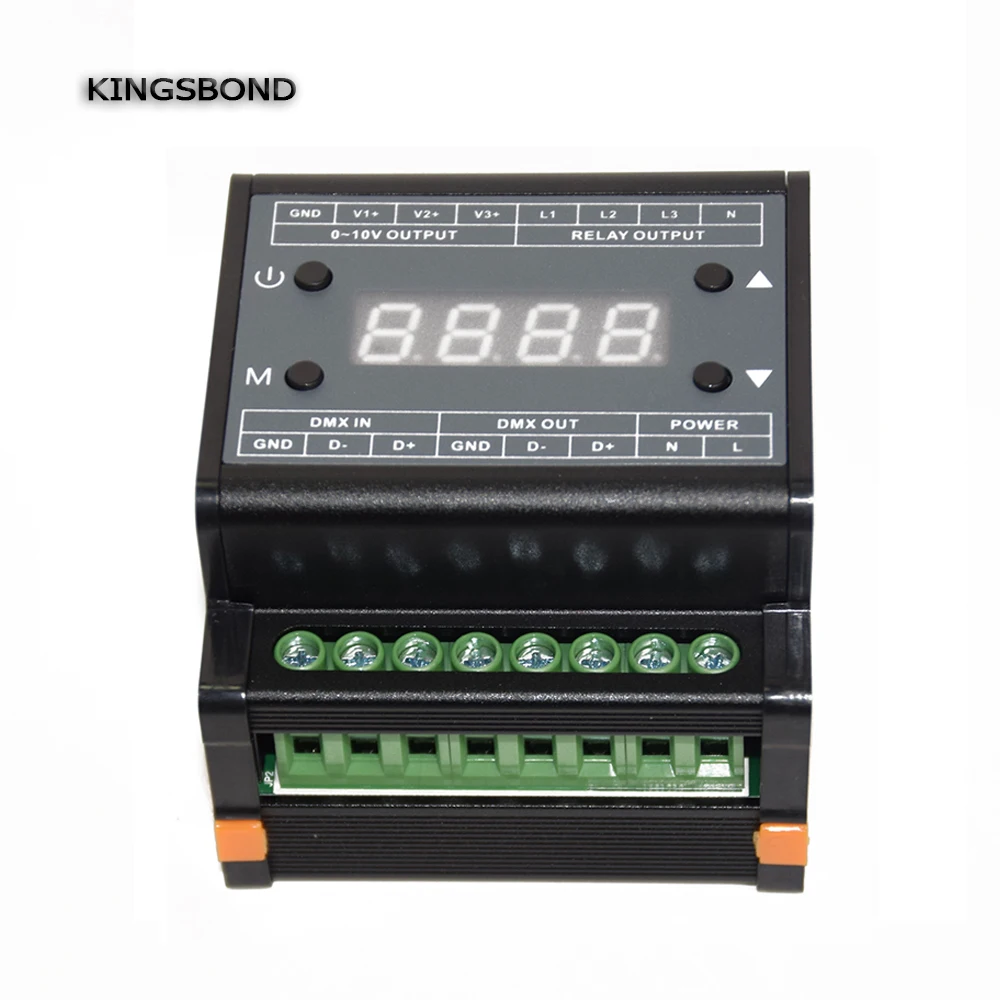 DMX303 AC110V 220V трехканальный диммер 3 канала питания 0 10 в выходной сигнал для