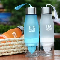 650ml sports plastic water bottle creative with juicer drinking bottles leak proof bottle tumbler outdoor travel