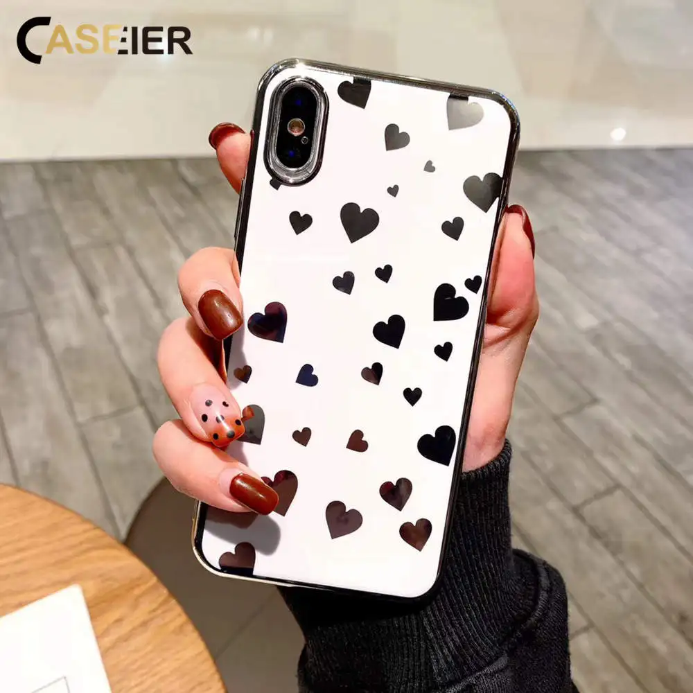CASEIER Love покрытие чехол для iPhone XR XS MAX X 7 8 задняя крышка 6 6S Plus 10