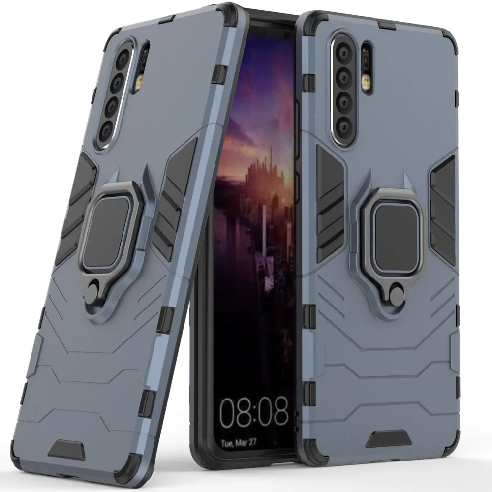 Роскошное кольцо Броня чехол для Huawei P30 Pro P20 телефона Lite анти осенний Мягкий край