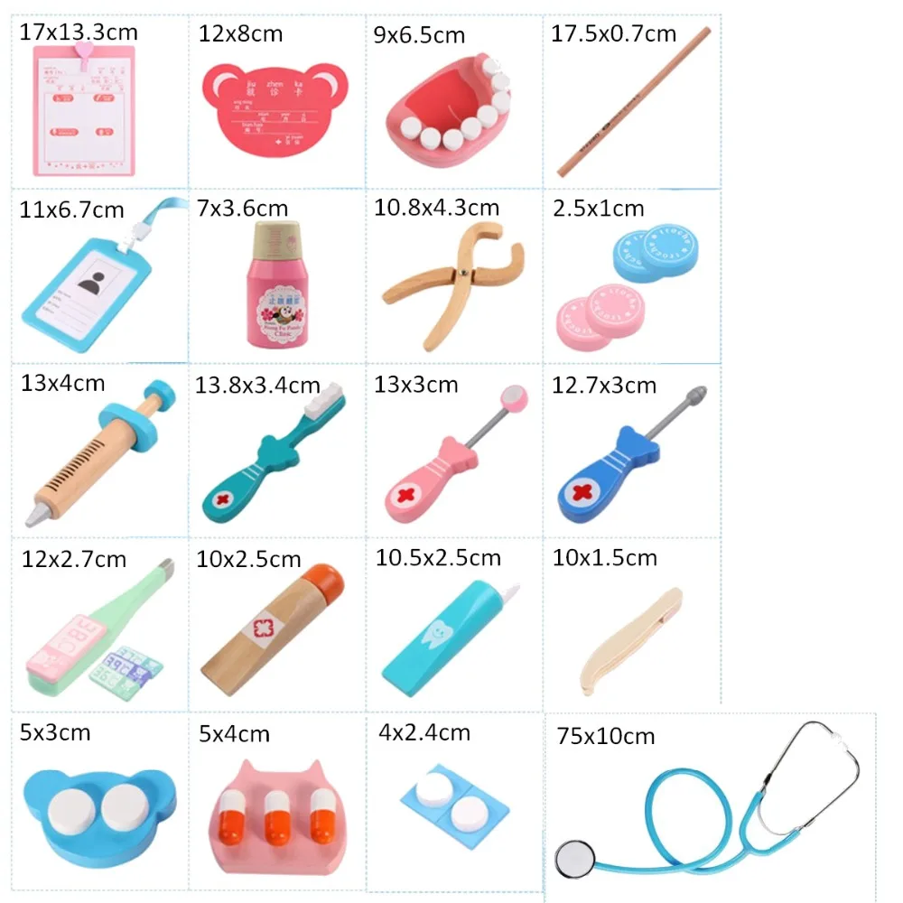 HUAILE детские деревянные ролевые игры игрушки доктор Стоматолог Медсестра