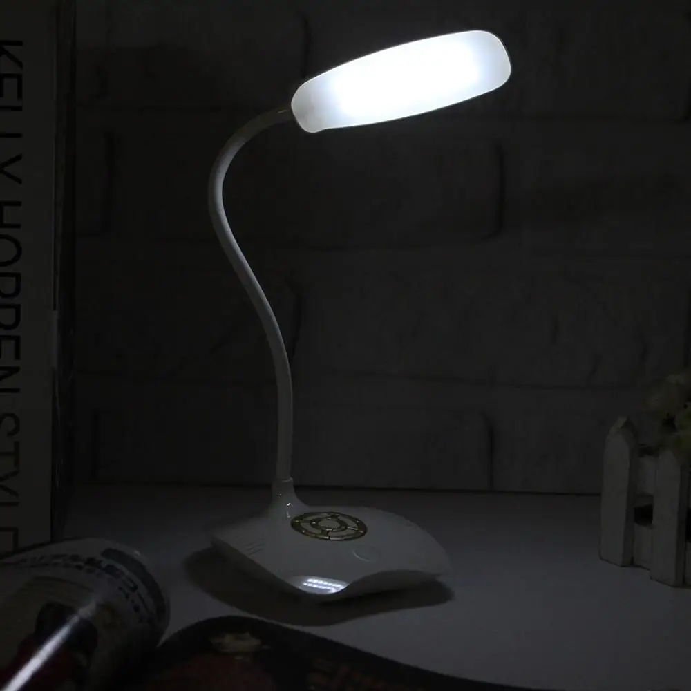 3 режима освещения Светодиодная настольная лампа Гибкая USB перезаряжаемая