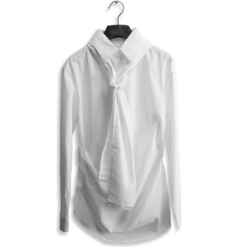 Настоящая уникальная дизайнерская мужская рубашка с длинным рукавом, белая, клетчатая, для отдыха, без подкладки, верхняя одежда - Цвет: Белый