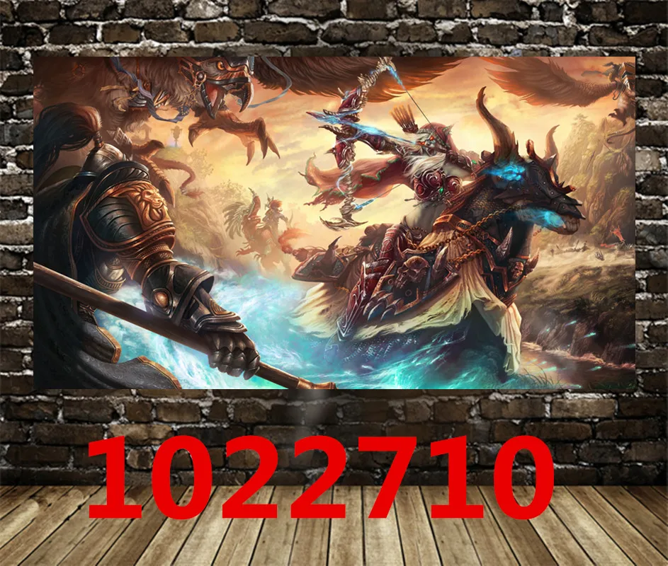 1022710 Без рамы Плакат Украшение живопись World of Warcraft 8,0 карта на HD холсте настенные картины для гостиной картина маслом - Цвет: 1022710