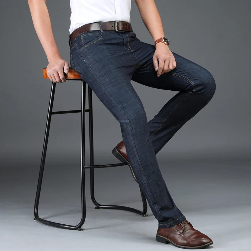 Male Jeans Men Jean Homme Men'S Classic Vetement Peto Vaquero Hombre Biker Denim Pants Man Straight Fashion Slim Fit Distressed