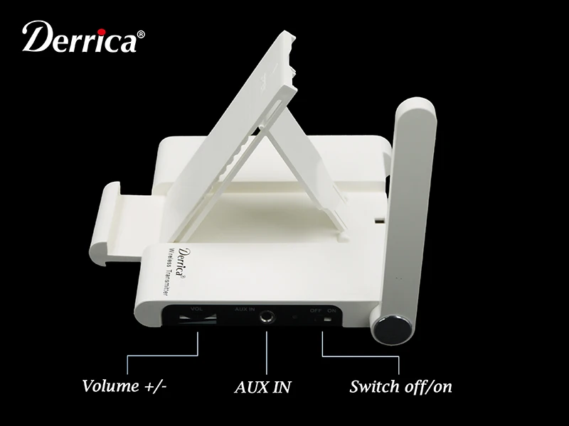저렴한 무료 배송! Derrica OK-100 모바일 핸드폰 가라오케 마이크 무선 시스템, 탁상 및 핸드 헬드 듀얼 송신기 포함