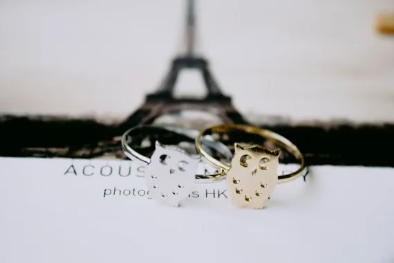 wholesale Silver Owl Ring stacking ring / boho simple hippie minimalist everyday wear Free Shipping | Украшения и аксессуары