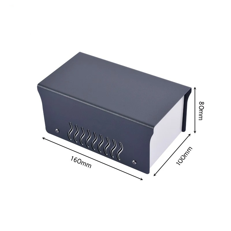 BDA40053-A7-Grey Железный корпус для электрической коробки DIY коробка электронный блок питания корпус железная распределительная коробка diy чехол для инструмента 160*100*80 мм - Цвет: BDA40053-A7-Grey