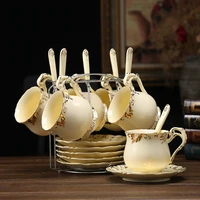 creative europe vintage coffee cups set cup saucer spoon sets phnom penh british porcelain tea cup set teatime afternoon tea