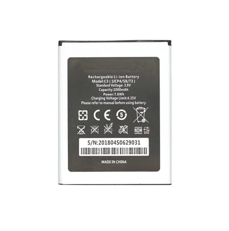 1x Замена 3 8 V Батарея для Oukitel C3 Высокое качество 2000mAh аккумуляторная батарея AKKU |