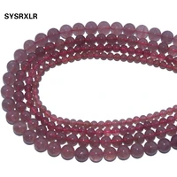 wholesale natural strawberry quartz crystal stone round beads for jewelry making charm diy bracelet necklace 4 6 8 10 mm strand