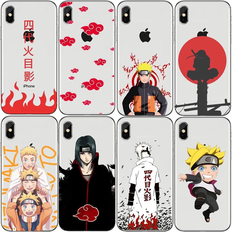 Наруто Akatsuki клан облако символ Печатный Мягкий Силиконовый ТПУ кожи мобильного
