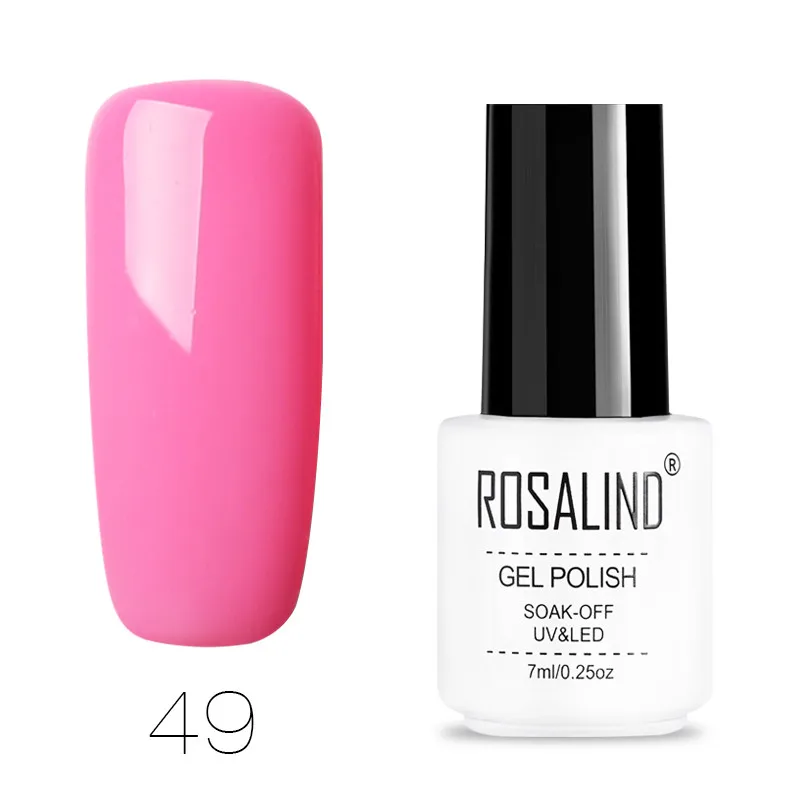 49 ROSALIND лак для ногтей Vernis Полупостоянный Гибридный лак Гель-лак УФ Цветной Гель-лак для маникюра верхнее покрытие блеск для ногтей - Цвет: 49