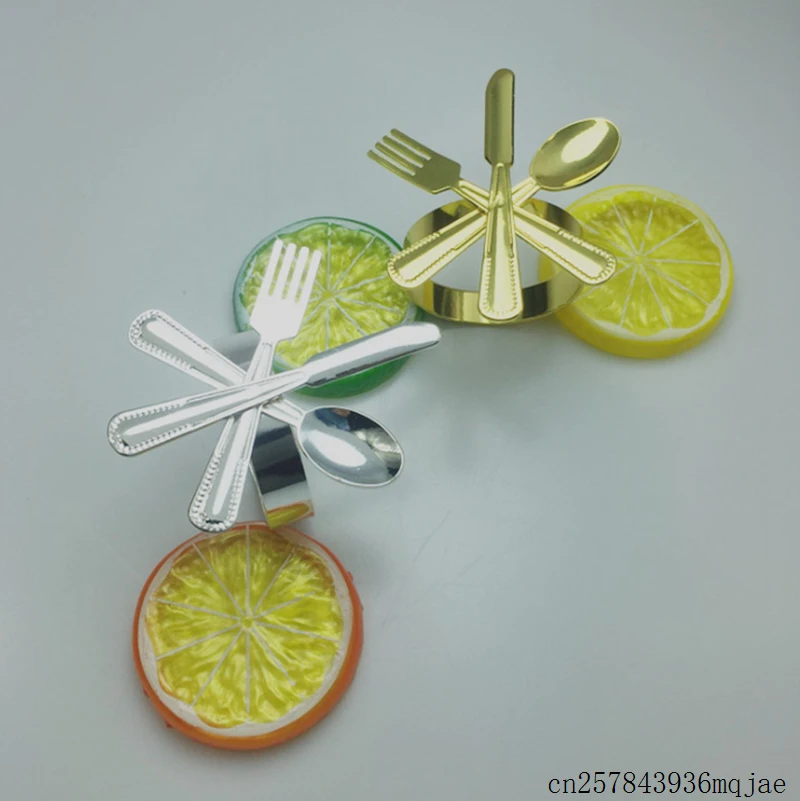 30pcs Knife &amp Forks Napkin Rings Holder Silver Gold Dinnerware for Wedding Party Decoration | Дом и сад
