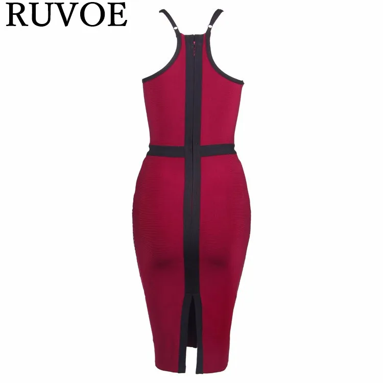 Оптовая продажа сексуальная женская красная винная повязка на бретельках платье