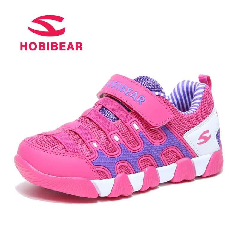 Sport Children Shoes Boys Sneakers For Girls Running Mesh Fabric Leather Breathable Kids Sneaker Hook&ampLoop School | Детская одежда и