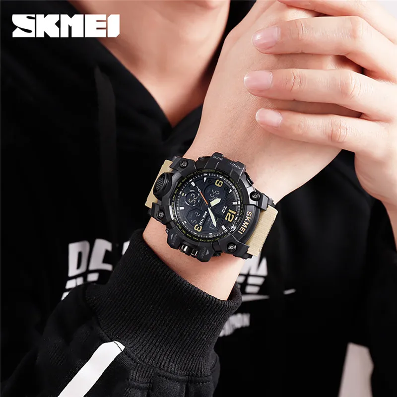 Часы Новая мода Секундомер reloj relogio skmei мужские спортивные часы с двойным дисплеем цифровые светодиодные электронные часы montre homme montre# A