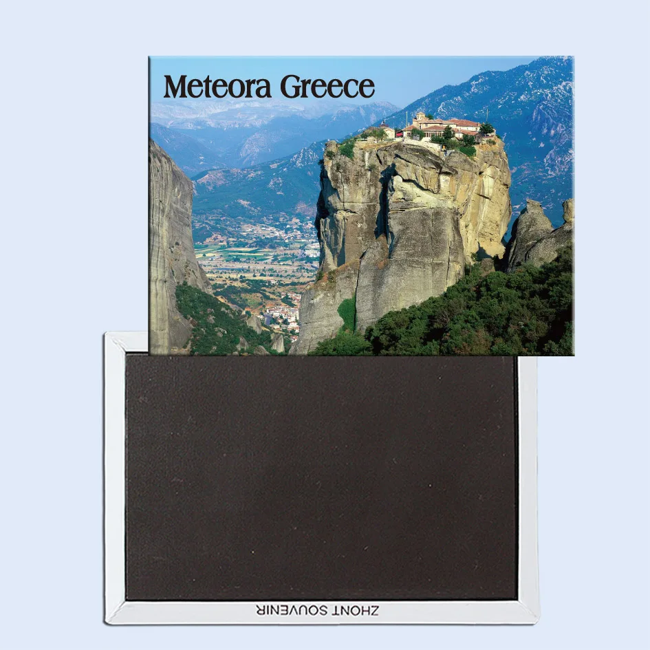 Monastery of Agia Triada Meteora Greece магнитный холодильник прикрепленный с туристическими