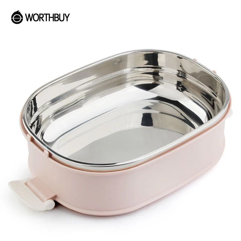 WORTHBUY 304 Stainless Steel Lunch Box For Kids Japanese Bento Portable School Picnic Food Container Thermal box | Дом и сад