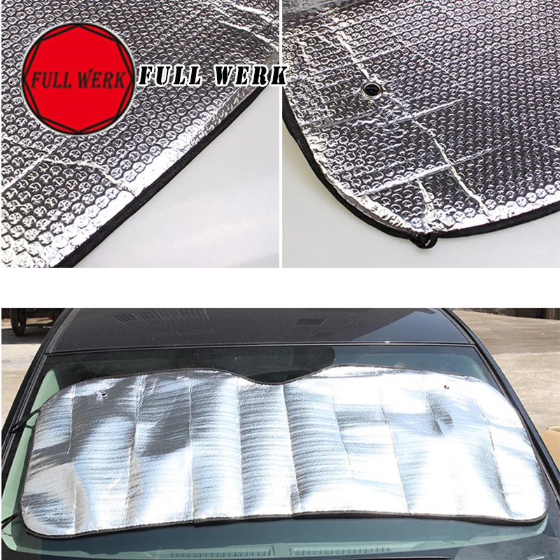 1 шт. Серебристая пленка для лобового стекла Солнцезащитная пластина 220x80 см