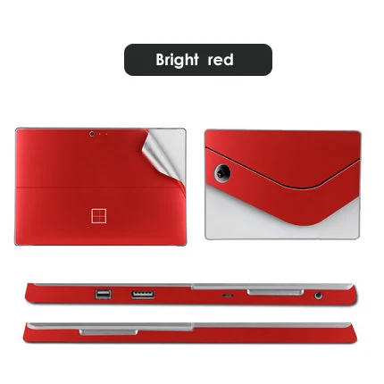 bright red Защита от царапин, пыли ПВХ Виниловые наклейки в виде Фотообоев c переводными картинками Стикеры чехол для microsoft Surface Pro 6 ноутбук кожи для microsoft Surface Pro 5/4/3 Защитная крышка - Цвет: bright red