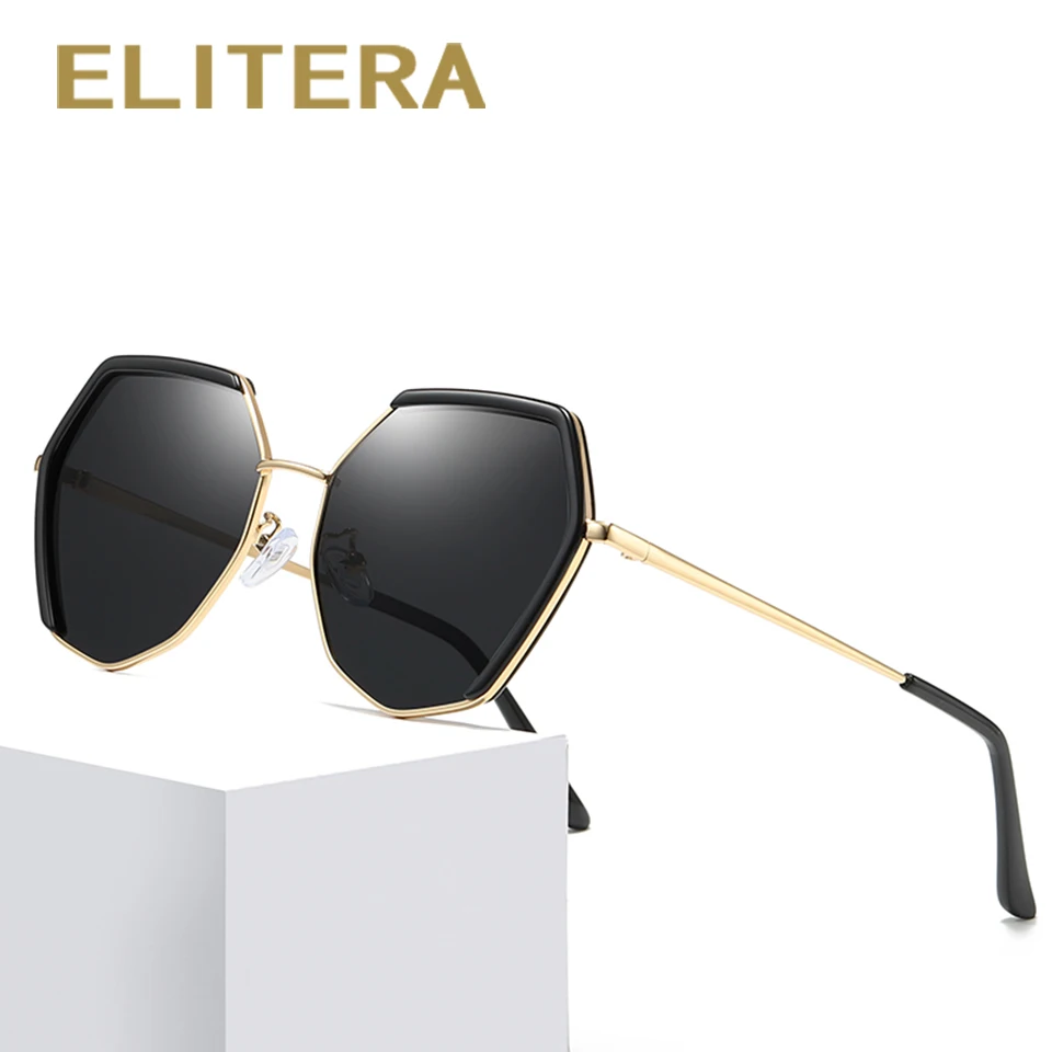 ELITERA, новинка, модные, Ретро стиль, поляризационные солнцезащитные очки, для женщин, мужчин, негабаритных, дамские, брендовые, дизайнерские, солнцезащитные очки, UV400