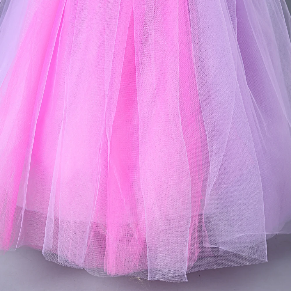 Chrismas Princess Rapunzel dress Girls Costume Tutu Long Dress for Halloween Cosplay Party Full sleeves purple Clothes | Детская одежда