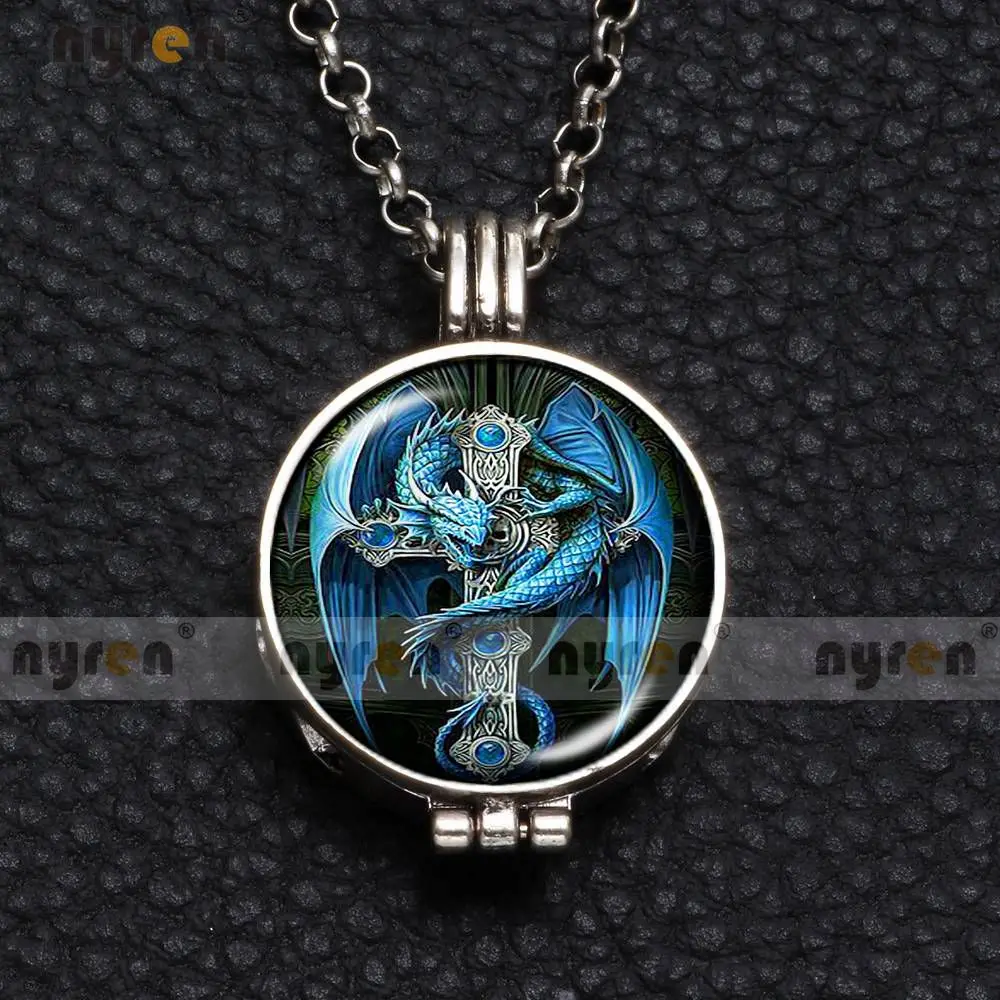 Святой Крест темы аромат духов кулон Цепочки и ожерелья с пеной 25 мм Стекло