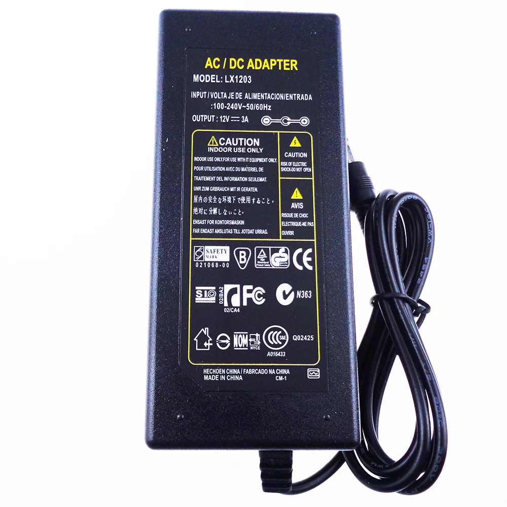 AC 100-240V IC solutions 1 шт DC 12V 3A переключатель питания 36W LED адаптер бесплатная доставка |