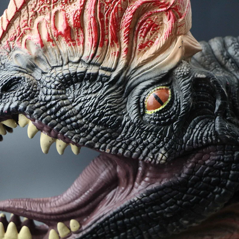 Christmas toys Dinosaur Hand Puppet Non-toxic Soft Rubber Animal Head Realistic Model Figure Toy For Children Gifts | Игрушки и хобби