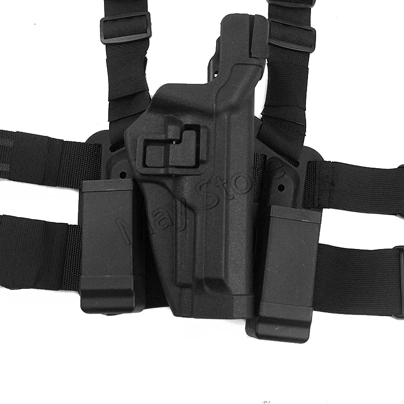 

LV3 Drop Leg Holster M9 92 96 Tactical Hunting Airsoft Thigh Gun Holster Black Right Hand