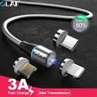 Магнитный кабель OLAF, Micro USB, для iPhone XS, 8, 7, Samsung S10, Xiaomi, 3 А
