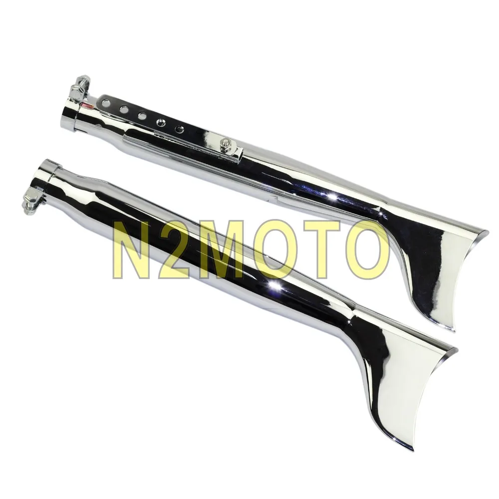 1 пара хромированный глушитель для мотоциклов с рыбьим хвостом универсальный 21