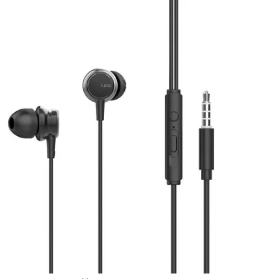 Black UiiSii HM9 Проводные шумоподавляющие динамические музыкальные наушники с тяжелыми басами металлические наушники-вкладыши с микрофоном для iphone Xiaomi samsung - Цвет: Black