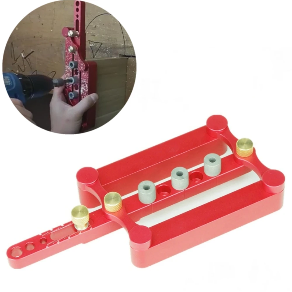 Multi-Function Ultimate Self Centering Dowel Jig Hole locator Drilling Tools 3 in 1 Punch locator Woodworking Joinery Tool Set