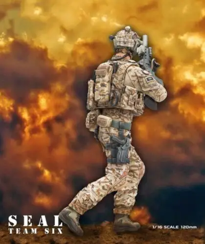 Неокрашенная полимерная фигурка 1/16 120 мм американские печатки Team SIX () | Игрушки и