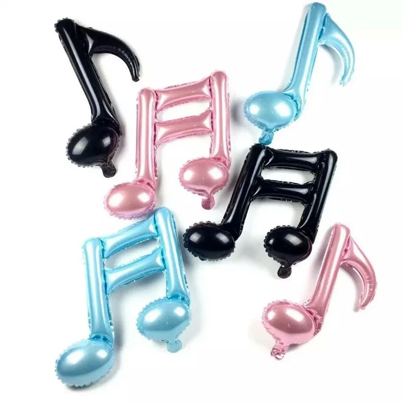 Koop Muzieknoten Folie Mylar Ballonnen Verjaardagsfeestje Supplies Opblaasbare Globos Bruiloft Decoraties Folie Ballon