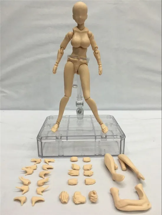 Figma Аниме Archetype He She Kun Chan Подвижная кукла, фигурка Коллекционная, шарниры, мужской и женский ферритовый 14,5 см - Color: Women--I