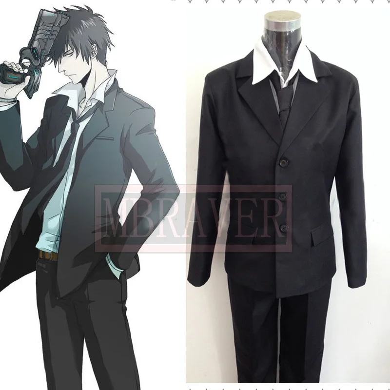 Psycho-Pass Kogami Shinya / Ginoza Nobuchika Anime Cosplay Costume Black Suit Customized Uniform
