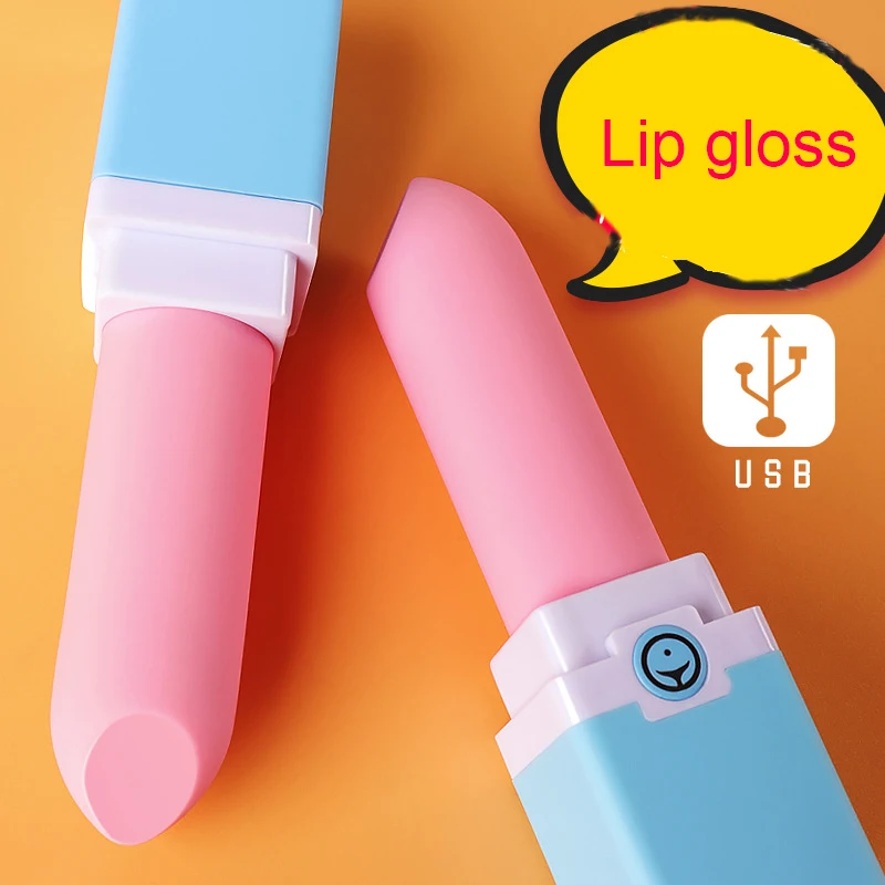 Мощный мини G Spot губная помада Вибратор вибрационный Usb зарядка Мода Женская