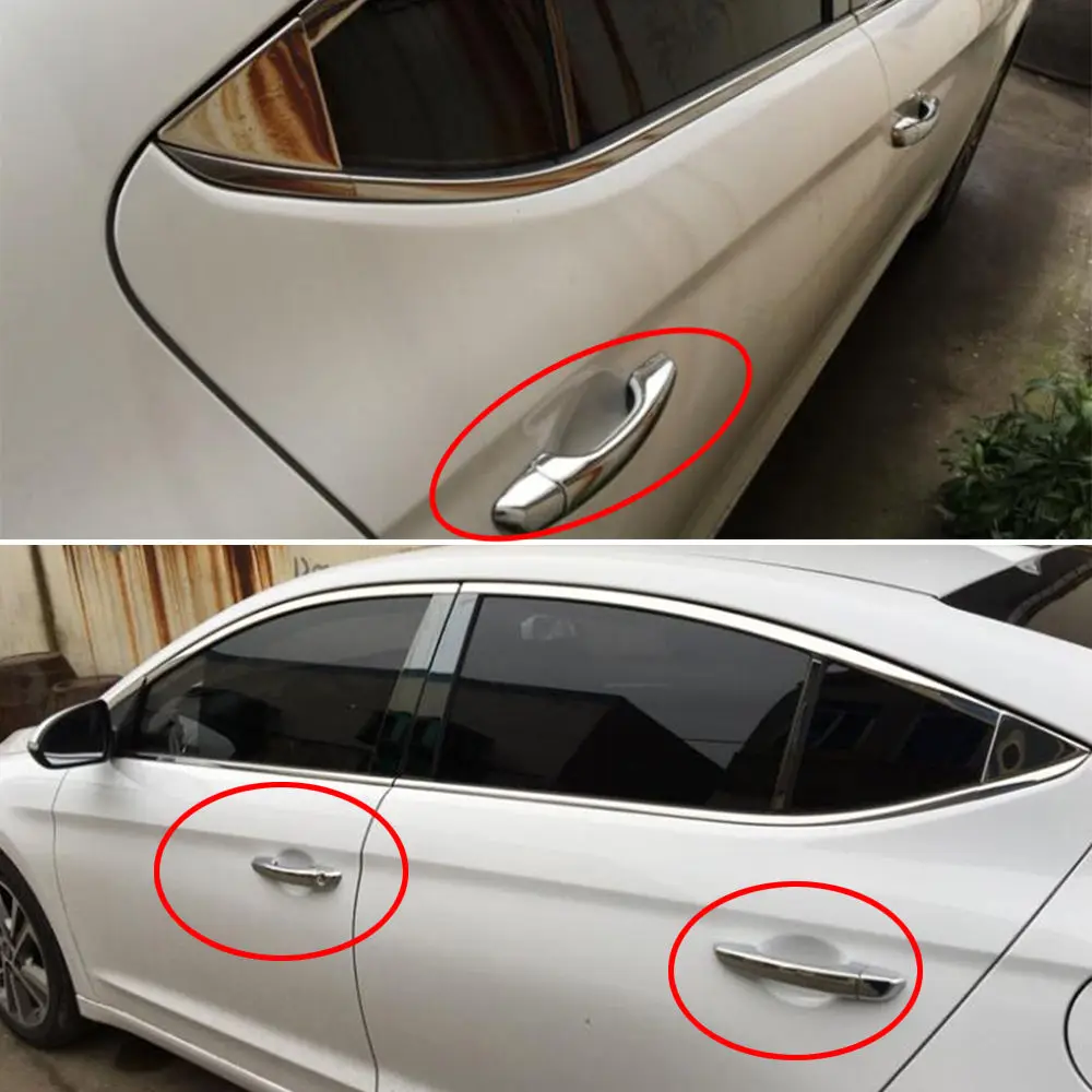 Накладка на дверную ручку для 2016 17 Hyundai Elantra Avante хромированная внешняя наклейка из