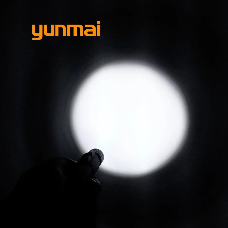 Портативный фонарик yunmai перезаряжаемый от USB Q5 + 395 ультрафиолетовый