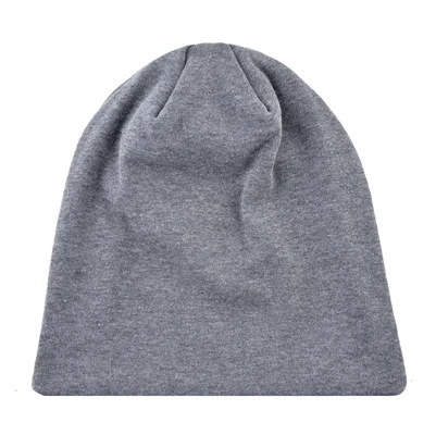 Gray3 Осенние шапка зимняя шапки для детская мальчика и девочки однотонная детская шапка Весенняя Вязаная хлопковая шапочка модная детская шапка для девочки - Цвет: Gray3